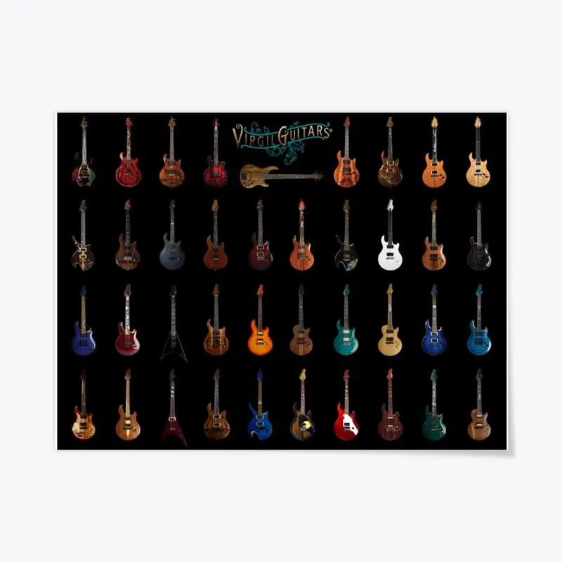 Virgil Guitars 38 Guitars Poster