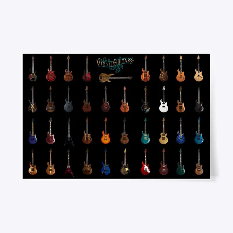 Virgil Guitars 38 Guitars Poster